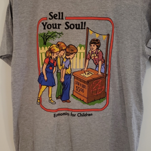 "Sell Your Soul" Comedy T-Shirt Size M - Picture 3 of 6